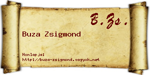 Buza Zsigmond névjegykártya