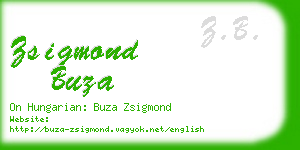 zsigmond buza business card